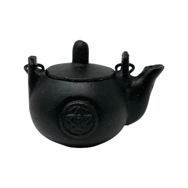 4-inch Cast Iron Kettle with Lid Pentacle