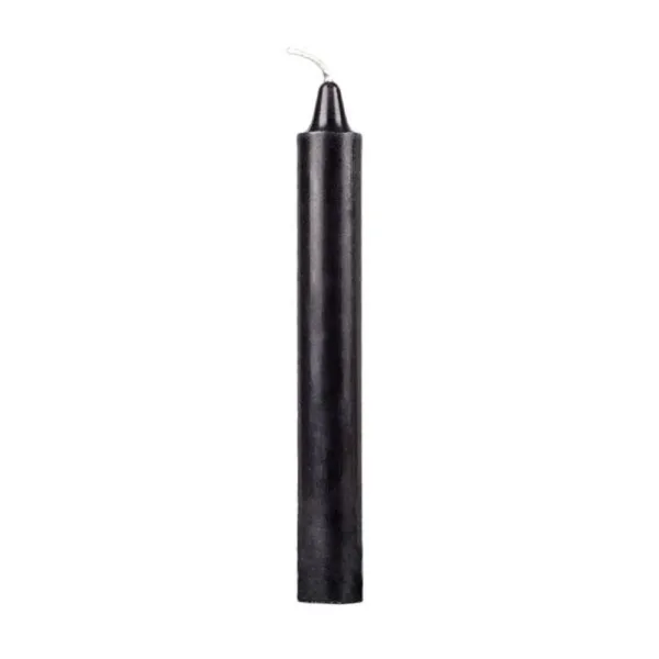 4" Black Taper Candle