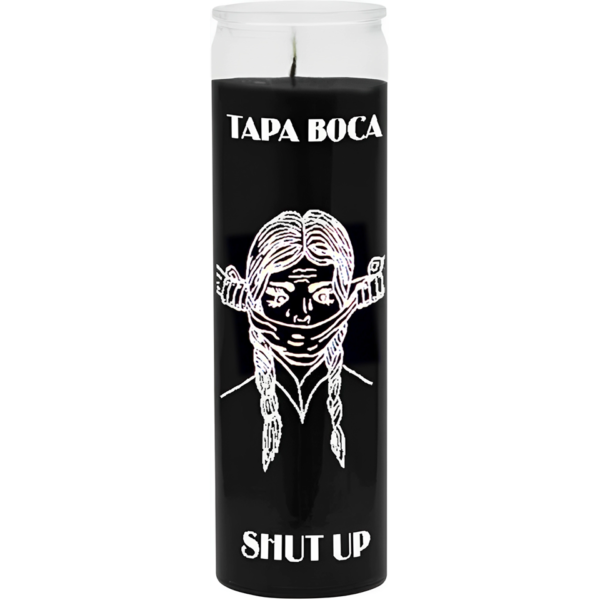 Shut Up (Tapa Boca) Candle- Black to protect against bad people who might harm you