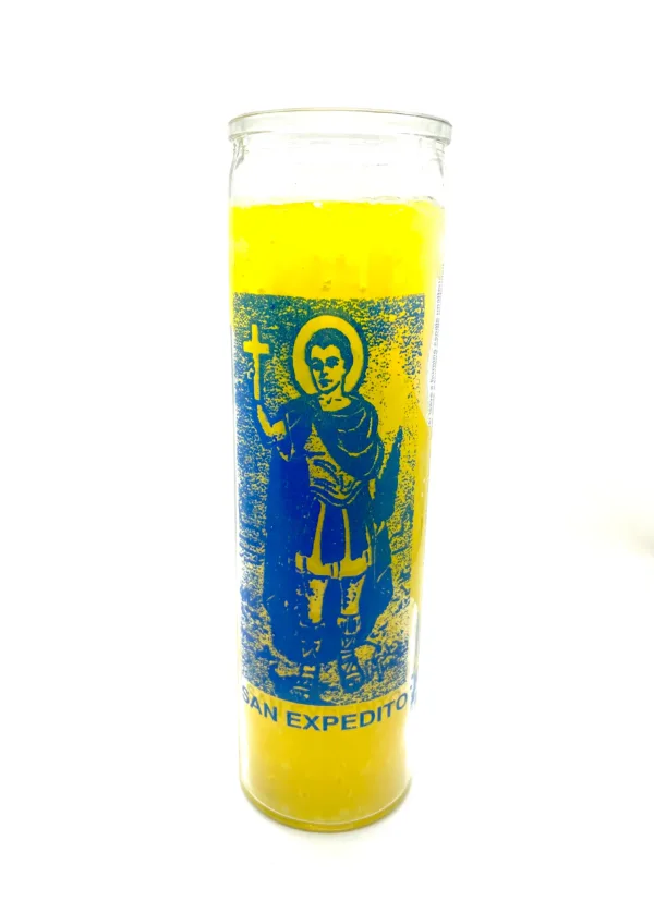 St. Expedito 7 Day Candle Yellow