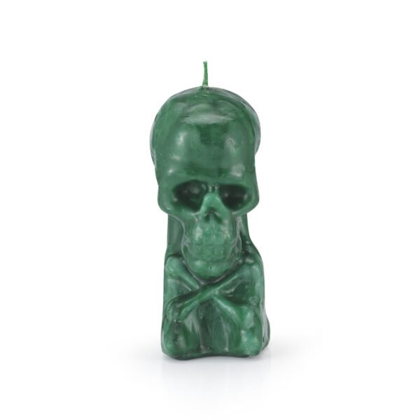 Green skull candles